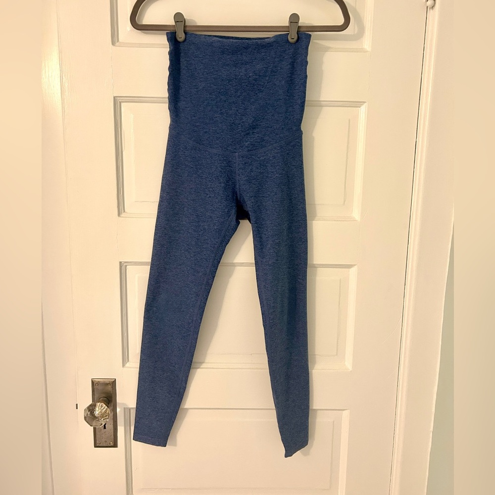 Beyond the Bump High-Waist Maternity Leggings in Blue